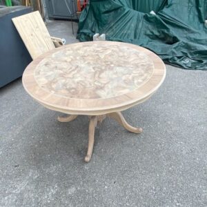 ART 747 Table marquetée sablée