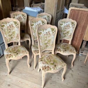 ART 937 6 chaises chêne sablées