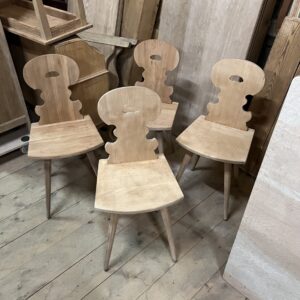 ART 1012 Lot de 4 chaises cerisier sablées