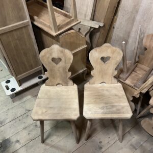 ART 1013 Lot de 2 chaises chêne sablées