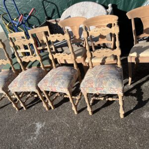 ART 1016 Lot de 4 chaises chêne sablées