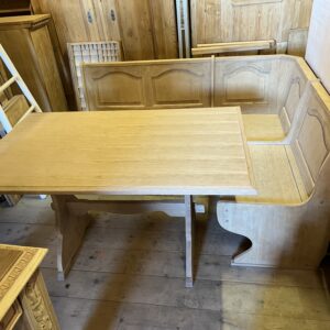 ART 995 Table et banc d'angle chêne sablés