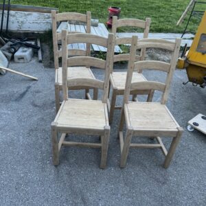 ART 1074-F Lot de 4 chaises chêne sablé